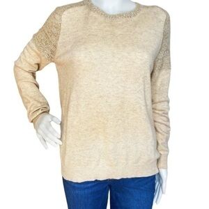 Sita Murt Sequin Sweater Beige Size 42